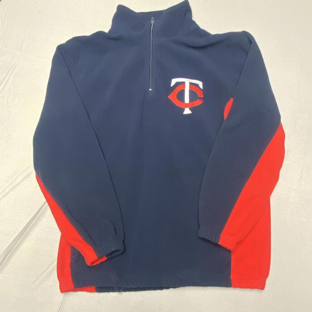 Minnesota Twins Jacket Mens Medium Blue Low Pile Fleece MLB Merchandise